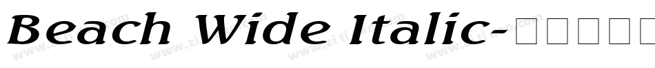 Beach Wide Italic字体转换